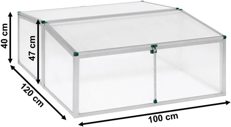 Beckmann FS2 Frühbeet Typ Allgäu Modell 2 – Extrem Stabil: Hagelfeste 6mm Platten – Made in Germany – UV-Schutz—Premium Aluminium Mini-Gewächshaus – 100x120cm – Bild 4
