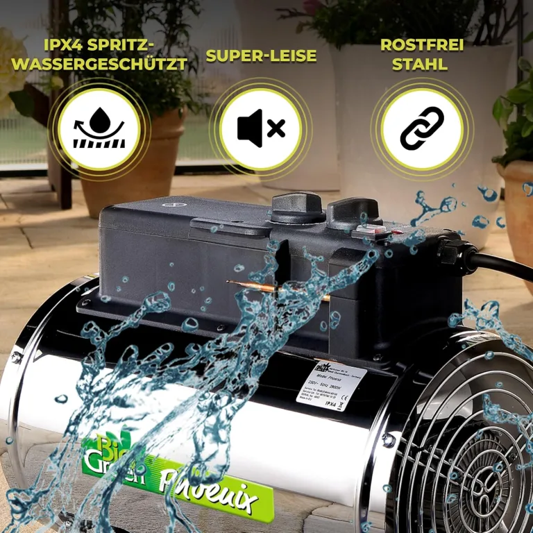 Bio Green Phoenix Gebläseheizung • Gewächshausheizung elektrisch • 2800 Watt [VIDEO] – Bild 11