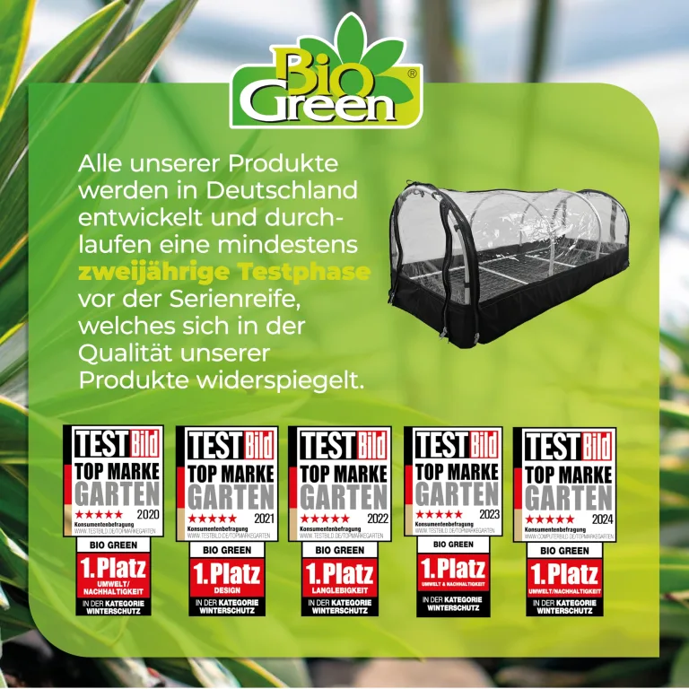 Bio Green XXL Zimmergewächshaus Jumbo | Robustes Aluminium-Rahmengestell | Anzuchtkasten L 130 x B 60 x H 50 cm – Bild 6