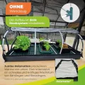 Bio Green XXL Zimmergewächshaus Jumbo | Robustes Aluminium-Rahmengestell | Anzuchtkasten L 130 x B 60 x H 50 cm - Thumbnail 10