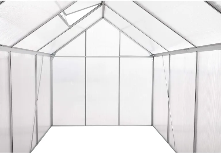 Zelsius Aluminium Gewächshaus 250 x 190 cm | 4 mm Hohlkammerplatten, UV-beständig, Winterfest | Treibhaus, Pflanzenhaus, Tomatenhaus, Frühbeet, Anbau Gewächshaus, Tomatengewächshaus, Gartenhaus – Bild 4