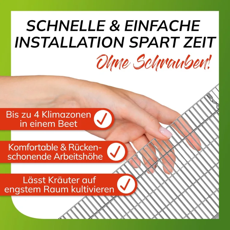 bellissa – Gabionen Kräuterspirale verzinkt 110x90x60cm - Kräuterschnecke Bausatz - Hochbeet Pflanzring für Kräuter & Gemüse mit Trennfolie - Witterungsbeständig & langlebig - Für Garten & Terrasse – Bild 6