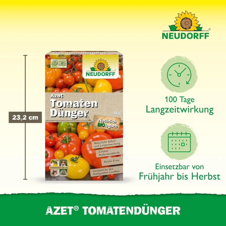 Neudorff Azet TomatenDünger – Bio Tomatendünger mit Mykorrhiza und natürlicher Sofort- und Langzeitwirkung sorgen für aromatische Tomaten, 1 kg – Bild 4