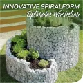 bellissa – Gabionen Kräuterspirale verzinkt 200x150x80cm - Kräuterschnecke Bausatz - Hochbeet Pflanzring für Kräuter & Gemüse mit Trennfolie - Witterungsbeständig & langlebig - Für Garten & Terrasse - Thumbnail 3