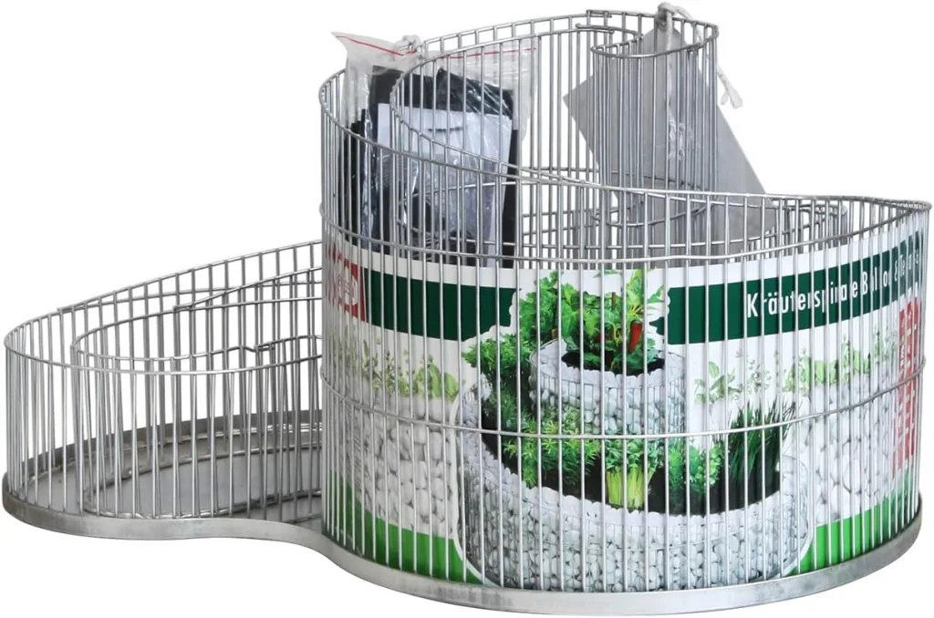 Kräuterspirale Balkon & Terrasse 57 x 42 cm 98890, silber, Outdoor