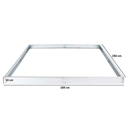 Zelsius Stahl Fundamentrahmen 250 x 189 x 10 cm | Passend zu Zelsius Gewächshäusern ASIN: B001TJ3TL8 und B00KHSY5Q0 | Verzinktes Stahlfundament für Gewächshaus – Bild 4