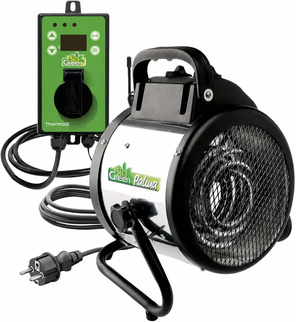 Bio Green Palma digital • Frostwächter • elektrische Gewächshausheizung • 2000 Watt [VIDEO]
