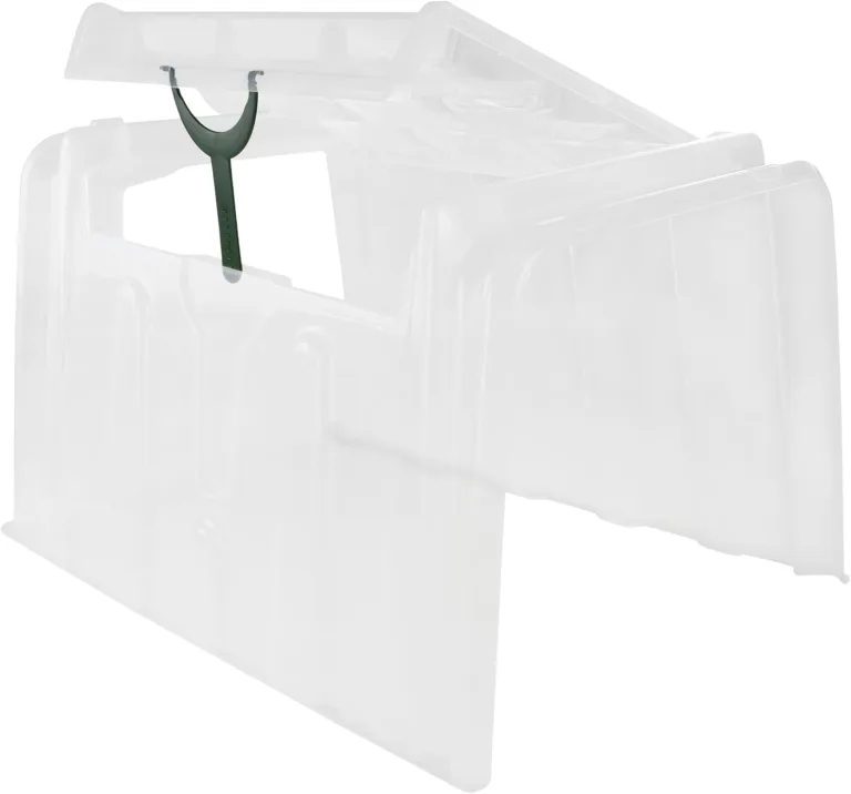 NOOR Pflanztunnel MODUL'O 60 - Mini Gewächshaus aus Polypropylen 79x59x50 cm - UV-beständig & stapelbar - mit Dachklappe & Bewässerungsmulden zur sicheren Anzucht - Made in France – Bild 1