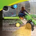 BioGreen Elektro-Gewächshausheizung Palma mit manuellem Thermostat | IPX4 spritzwassergeschützt, energiesparend | 163 m³/h Luftumwälzung | 2000 Watt - Thumbnail 7