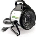 BioGreen Elektro-Gewächshausheizung Palma mit manuellem Thermostat | IPX4 spritzwassergeschützt, energiesparend | 163 m³/h Luftumwälzung | 2000 Watt - Thumbnail 1