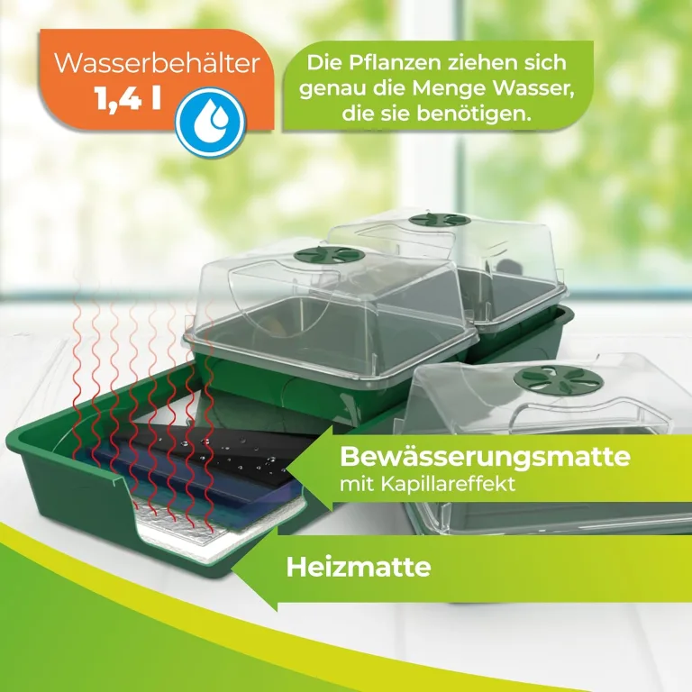 Bio Green Zimmergewächshaus Hollandia Aufzuchtstation – Bild 3