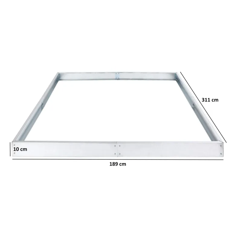Zelsius Stahl Fundamentrahmen 311 x 189 x 10 cm | Passend Gewächshaus ASIN: B00LTQK1AI | Verzinktes Stahlfundament für Gewächshaus – Bild 2