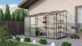 Gartenwelt Riegelsberger Anlehngewächshaus Ida - Ausführung: 6500 HKP 6 mm dunkelgrün, Fläche: ca. 6,5 m², mit 2 Dachfenster, Sockelmaß: 1,90 x 3,17 m - Thumbnail 1