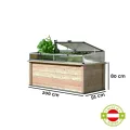 4betterdays.com Hochbeet aus Massivholz regionaler Gebirgslärche - inkl. Noppenfolie und Wühlmausgitter - Made in Austria - Hochbeet Holz inkl. Frühbeetaufsatz 206x92x80cm - Thumbnail 5