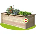 4betterdays.com Hochbeet aus Massivholz regionaler Gebirgslärche - inkl. Noppenfolie und Wühlmausgitter - Made in Austria - Hochbeet Holz inkl. Frühbeetaufsatz 206x92x80cm - Thumbnail 7