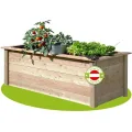 4betterdays.com Hochbeet aus Massivholz regionaler Gebirgslärche - inkl. Noppenfolie und Wühlmausgitter - Made in Austria - Hochbeet Holz ohne Frühbeetaufsatz 125x92x80cm - Thumbnail 7