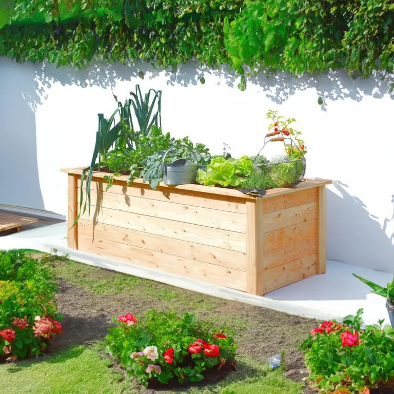 4betterdays.com Hochbeet aus Massivholz regionaler Gebirgslärche - inkl. Noppenfolie und Wühlmausgitter - Made in Austria - Hochbeet Holz ohne Frühbeetaufsatz 206x92x80cm – Bild 6