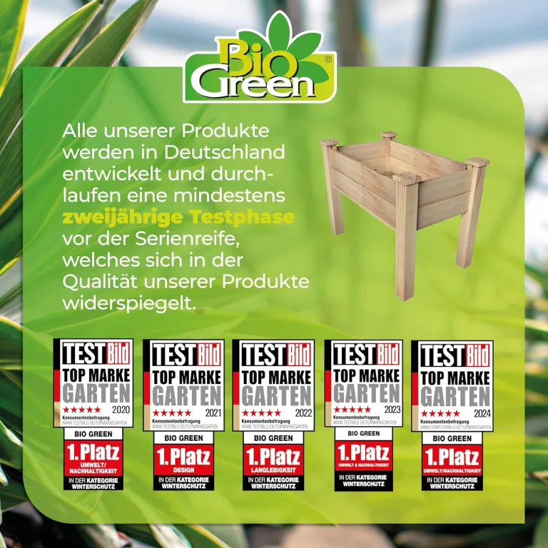 Bio Green Balkon-Hochbeet • BHB100 • Holz • 0,60m² [VIDEO] – Bild 6