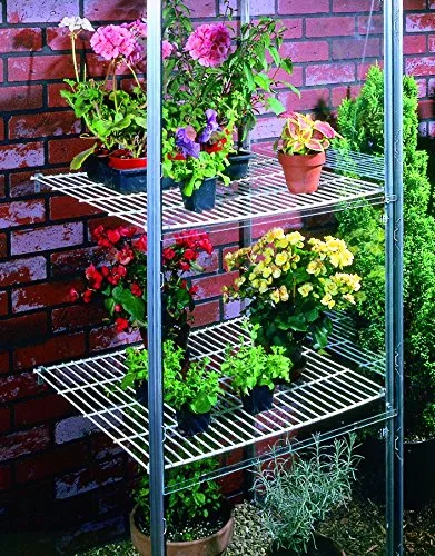 Vitavia Gewächshäuser Drahtregalset für Gewächshaus Ida 900 und 1300, Metall, 2 Regale, B 63 x H 61 cm, für Pflanzen und Gartenutensilien – Bild 5