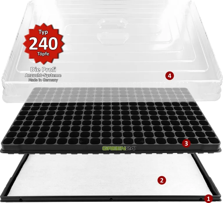 GREEN24 Hydroponik 240 XL Profi Anzuchthaus Zimmer-Gewächshaus mit automatischer Bewässerung Zimmer Gewächshaus - Treibhaus – Bild 2