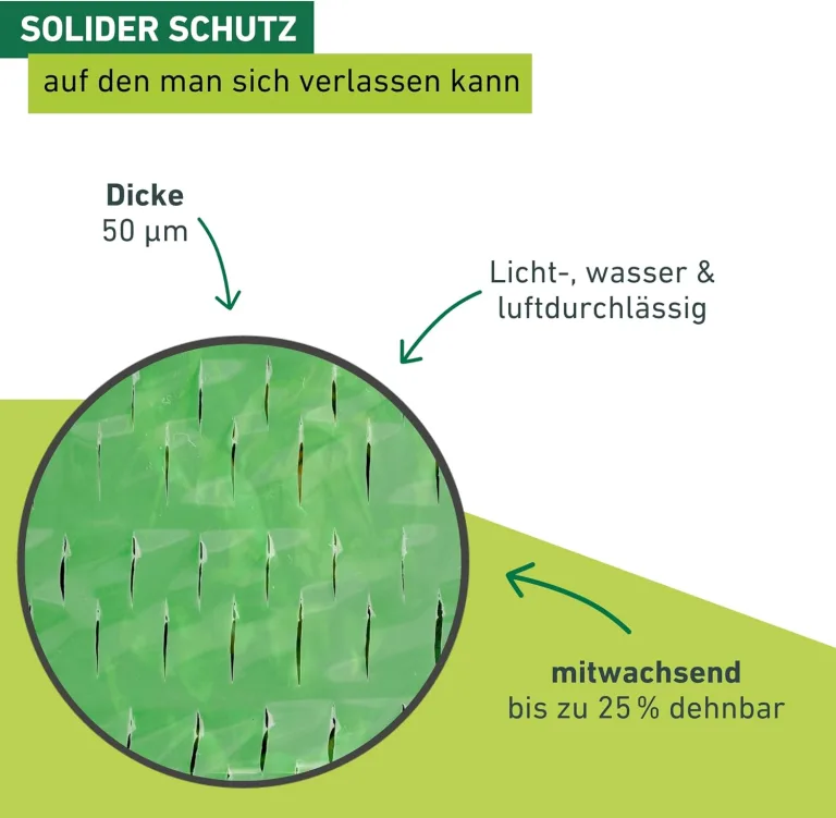 Windhager Frühbeet-Schlitzfolie mitwachsend, Pflanzfolie für Ganzjahresschutz, Frühbeetfolie, Folie für Pflanzen, grün, 7,2 x 1,4m – Bild 5