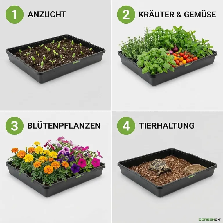 GREEN24 Profi Gewächshaus-Wanne XL565G gelocht für Pflanzen, Gewächshäuser und Garten – Bild 7