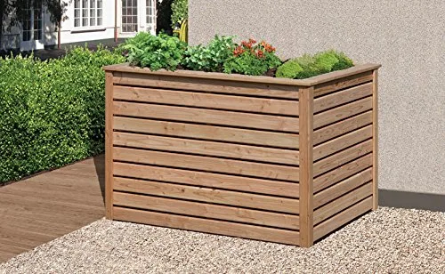 Gartenwelt Riegelsberger Hochbeet 100x69x80 cm Lärche mit 6 Pflanzkasteneinsätzen Kräuterbeet Pflanzbeet Gemüsebeet – Bild 7