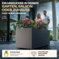 Ondis24 Vulkan Pflanzkübel groß außen Kunststoff 100cm Schiefer Optik Blumentopf mit Wasserspeicher Winterfest anthrazit - Thumbnail 7