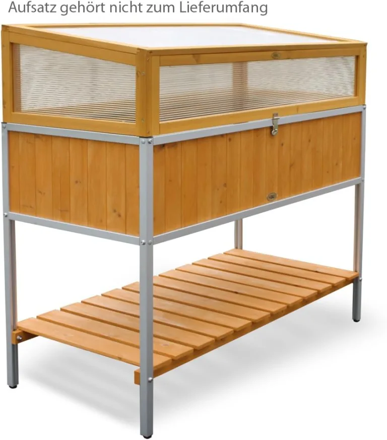 Habau Hochbeet mit Aluminium Rahmen • Holz • 0,62m² – Bild 3