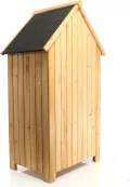 Wiltec Gartenhaus schmal aus Fichtenholz mit Bitumendach 770x540x1370mm für Garten, Terrasse & Balkon Gerätehaus Geräteschuppen Holzhaus Werkzeugschrank - Thumbnail 8