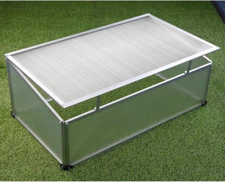 Frühbeet Alu 100x60x40cm Polycarbonat Gewächshaus Frühbeetkasten Treibhaus – Bild 2