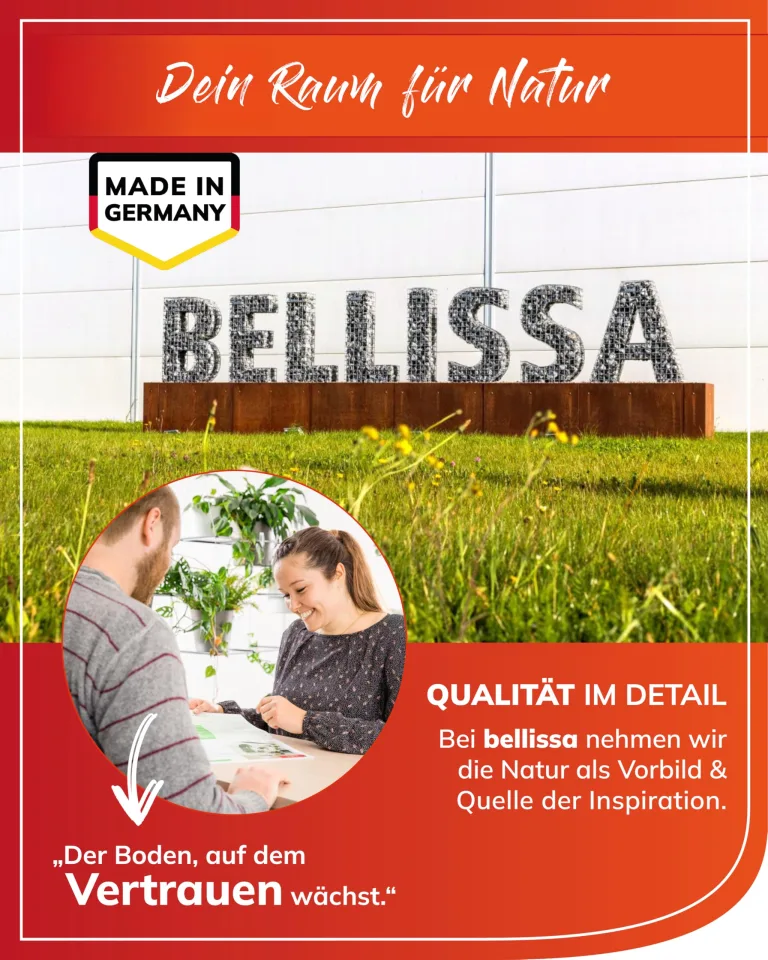 bellissa - Hochbeet Metall PANNELLO – großer modularer Cortenstahl Pflanzkübel (116 x 44 x 50 cm) – wetterfest & erweiterbar mit natürlicher Rostpatina – für Kräuter und Gemüse in Garten & Terrasse – Bild 7