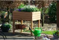 dobar® 58270e breites Hochbeet Kubus Massiv-Holz mit Ablageboden | Salatbeet Bausatz für Gemüse | Erhöhtes Gemüsebeet Garten & Balkon | Anzuchtbeet mit Füßen | 80 x 60 x 80 cm | Braun - Thumbnail 8