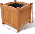 vidaXL 2X Holz Hochbeet Pflanzkübel Blumenkasten Blumenkübel Pflanztrog Garten - Thumbnail 4