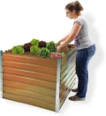 DEMA Metall Hochbeet Rosendaal 99x99x80 cm - Gartenbeet, Gemüsebeet, Pflanzbeet - Langlebig, Verzinkt, Wetterfest - Für Garten, Balkon, Terrasse - Thumbnail 6