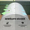 Outsunny Gewächshaus Foliengewächshaus Treibhaus Pflanzenhaus Folien 350x200x200 cm Weiß - Thumbnail 8