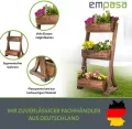 empasa Vertikales Hochbeet 'RAISE 3' Blumenkasten Pflanzkübel Frühbeet Kräuterbeet aus Holz mit drei Etagen, 62 x 47 x 117 cm - Thumbnail 2