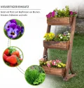 empasa Vertikales Hochbeet 'RAISE 3' Blumenkasten Pflanzkübel Frühbeet Kräuterbeet aus Holz mit drei Etagen, 62 x 47 x 117 cm - Thumbnail 3