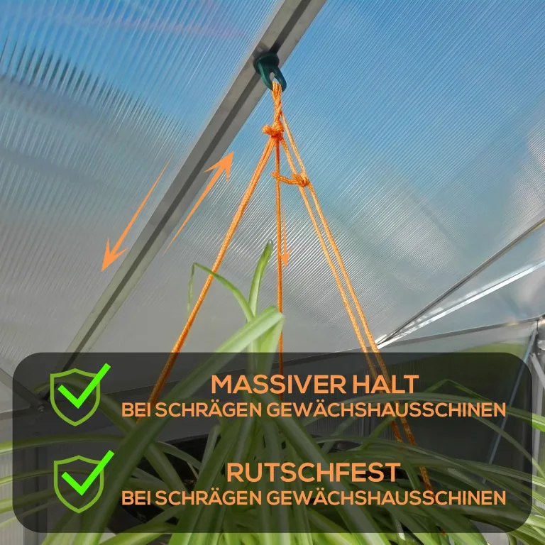 30x Gewächshausclips - Pflanzenhalter Aufhängevorrichtungen für Gewächshaus, Perfekte Ösen Rankhilfe Clips für Ihr Paradies (Grün) – Bild 3