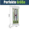 Digitales Gewächshaus-Thermometer – Klassisches Min-Max-Thermometer zur Messung von Maximal- und Minimaltemperaturen – Wandmontiertes Gewächshaus-Minimum-Maximum - Thumbnail 2