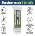 Digitales Gewächshaus-Thermometer – Klassisches Min-Max-Thermometer zur Messung von Maximal- und Minimaltemperaturen – Wandmontiertes Gewächshaus-Minimum-Maximum - Thumbnail 3