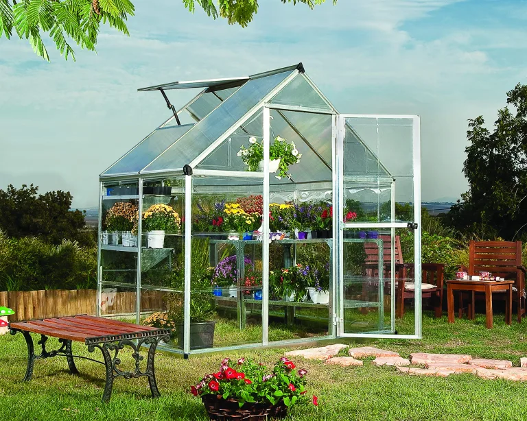 Palram HYBRID 6X4 Bundle Silber Gewächshaus 126x 185x 208 cm – Bild 3