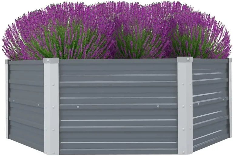 vidaXL Hochbeet Verzinkter Stahl Gartenbeet Pflanzbeet Frühbeet Pflanzkasten – Bild 2