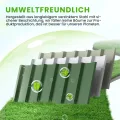KING BIRD Hochbeete-Kit 258x90x30cm, verzinkt Gartenbeet Pflanzkübel Pflanzkasten mit 8 T-Etiketten&Handschuhen,Grün - Thumbnail 4