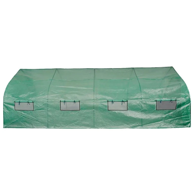 vidaXL Polytunnel-Gewächshaus Stahl Begehbar 18 m² Mobil Treibhaus Tomatenhaus – Bild 5