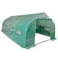 vidaXL Polytunnel-Gewächshaus Stahl Begehbar 18 m² Mobil Treibhaus Tomatenhaus - Thumbnail 7