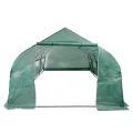 vidaXL Polytunnel-Gewächshaus Stahl Begehbar 18 m² Mobil Treibhaus Tomatenhaus - Thumbnail 10