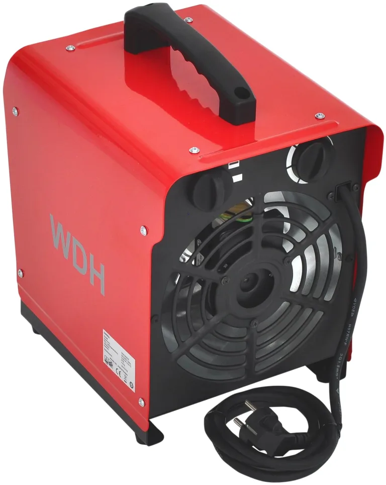 Aktobis Heizgebläse Elektroheizer Heizung Frostwächter Bauheizer WDH-BGP03 (3 kW / 230 V), rot – Bild 1