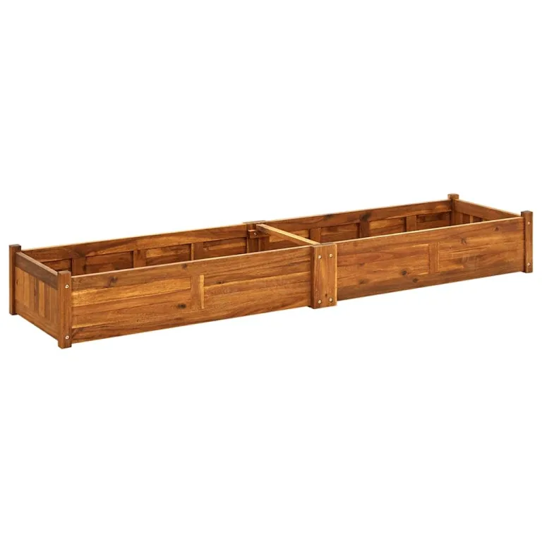 vidaXL Akazienholz Hochbeet 100x30x25 cm Pflanzkasten Blumenkasten Gemüsebeet – Bild 9