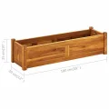 vidaXL Akazienholz Hochbeet 100x30x25 cm Pflanzkasten Blumenkasten Gemüsebeet - Thumbnail 8